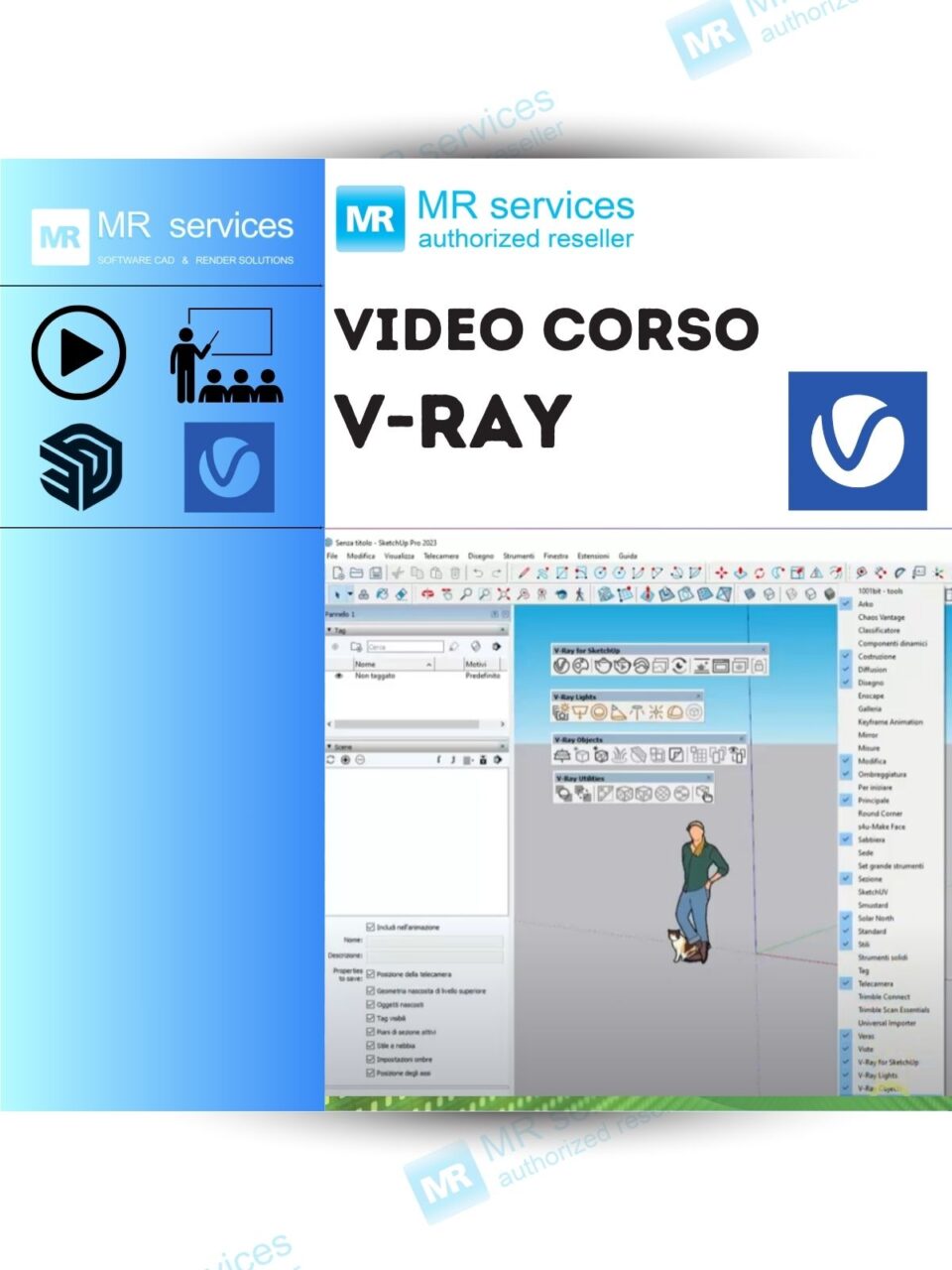 Promozione: SketchUp STUDIO + omaggio 3 videocorsi:<br>videocorso SketchUp PRO<br>videocorso V-Ray<br>videocorso Scan Essentials - immagine 3