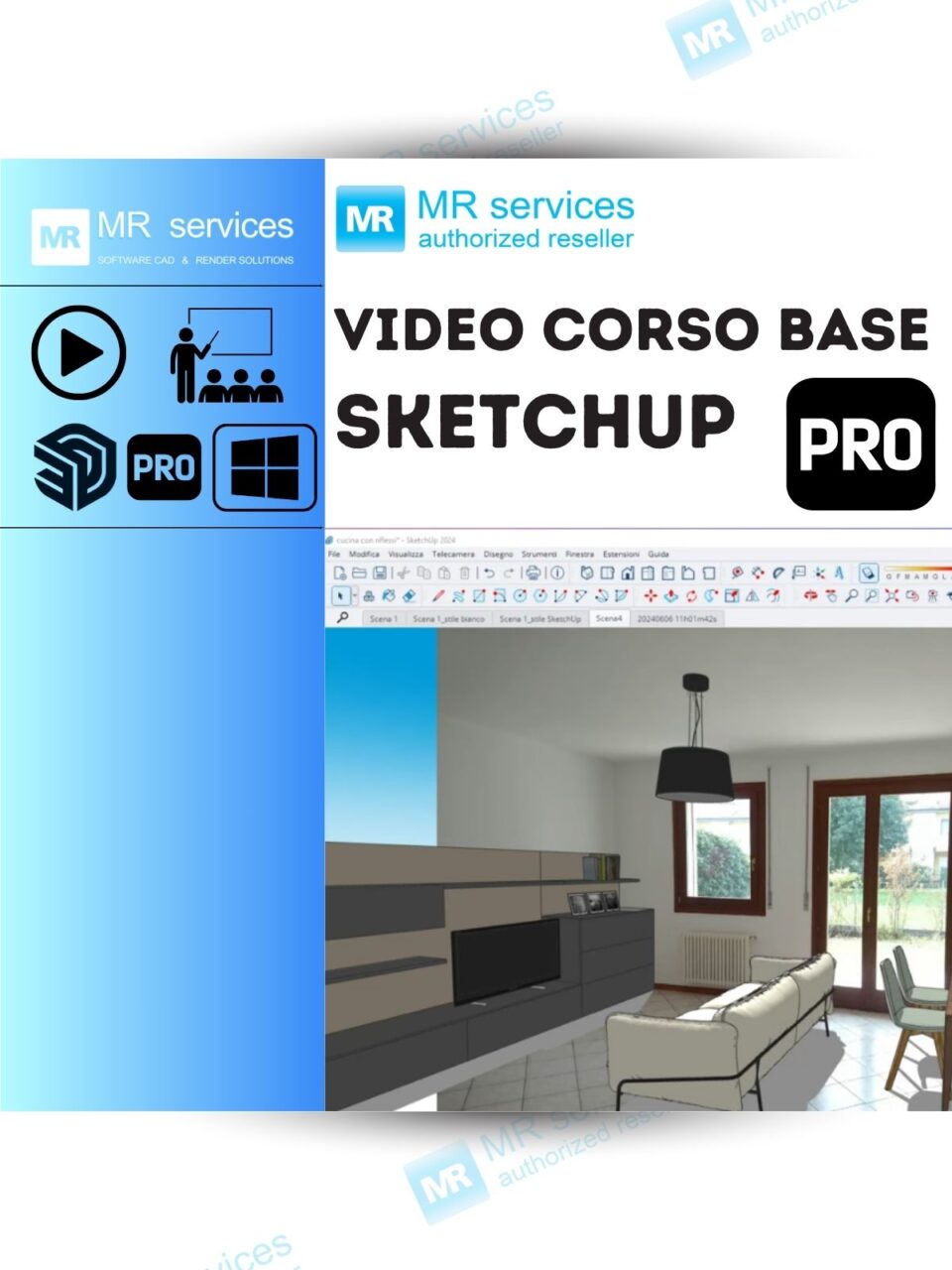 Promozione: SketchUp STUDIO + omaggio 3 videocorsi:<br>videocorso SketchUp PRO<br>videocorso V-Ray<br>videocorso Scan Essentials - immagine 4
